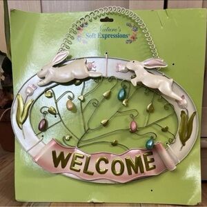 Spring “Welcome” Metal Sign - 3D Effect - By Nature's Soft Expressions®